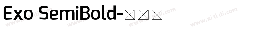 Exo SemiBold字体转换
